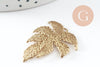 Pendentif feuille laiton,breloque laiton brut, bijou laiton,feuille monstera, bijoux,pendentif laiton brut,31mm, x2 (G0428)