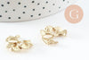 Pendentif feuilles gingko laiton,breloque laiton brut, bijou laiton,feuille Gingko, bijoux,pendentif laiton brut 20mm, x2 (G4558)
