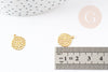 Pendentif fleur filigrane laiton doré 15mm, pendentif dentelle pour creation bijoux x50 G1291