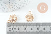 Pendentif fleur zamac doré 17mm, x10 (G10722)
