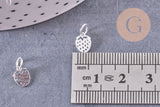 Pendentif fraise argent massif 925 8mm, x1 (G10702)
