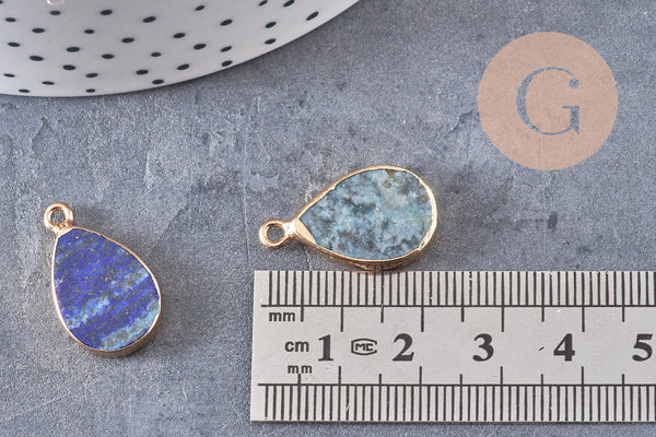 Pendentif goutte Lapis Lazulis 22mm, x1 (G5207)