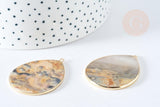 Pendentif goutte agate folle naturelle 56-62mm, x1 (G8371)
