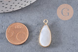 Pendentif goutte agate grise,pendentif bijoux, pendentif agate,pendentif pierre, agate naturelle,agate grise,26mm G5175