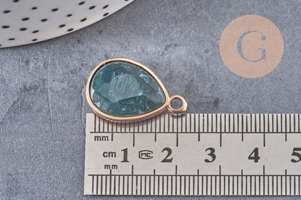 Pendentif goutte agate verte,pendentif bijoux, pendentif agate,pendentif pierre, agate naturelle, pendentif agate,23mm, x1 G0491