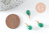 Pendentif goutte aventurine verte,pendentif bijoux, pendentif pierre,aventurine naturelle,16mm, x1 G4437