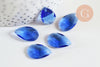 Pendentif goutte cristal facetté bleu roi 22mm,pendentif cristal, x1 (G6364)