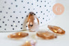 Pendentif goutte cristal facetté orange clair 22mm,pendentif cristal, x1 (G6363)