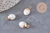Pendentif goutte howlite blanche, pendentif bijoux,pendentif pierre,howlite naturelle,pendentif howlite,14mm, x 2,(G0080)