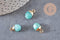 Pendentif goutte jade bleu,pendentif pierre,bijou pierre, jade bleu naturel,pendentif jade,14mm, x2 G0359
