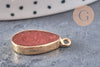 Pendentif goutte jade bordeau doré, bijou pierre,pendentif jade, pendentif pierre,jade naturel, pendentif jade,22mm, x1, G0843