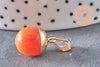 Pendentif goutte jade orange doré, fournitures créatives, pendentif pierre,jade naturel, jade jaune teinté,17-19mm, x1 G3367