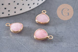 Pendentif goutte jade rose,pendentif bijoux, pendentif jade,pendentif pierre,jade naturel, pendentif jade,18mm, x1 G1697
