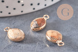 Pendentif goutte jaspe paysage facettes,pendentif pierre,bijou pierre,pendentif pierre, jaspe naturel,17mm, x1 G5236