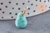 Pendentif goutte labradorite amazonite améthyste lapis naturel 16mm, x1 (G4439)