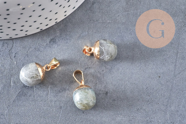 Pendentif goutte labradorite,creation bijou, Pendentif bijoux pierre naturelle labradorite ,17-19mm, x1 G3612