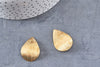 Pendentif goutte laiton doré brossé, breloques laiton brut ,pendentif bijoux,sans nickel, géométrique,28mm, x1 (G2877)