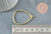 Pendentif goutte martelé laiton brut, breloque laiton brut,création bijoux,pendentif laiton brut,41.5mm, X2 (G3658)