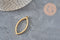 Colgante gota oblonga acero inoxidable 304 dorado IP sin fondo 38mm, x1 (G11252)