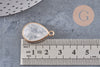 Pendentif goutte quartz, pendentif bijoux, pendentif quartz,pendentif pierre,quartz naturel, cristal de roche,23mm, x1 G0844