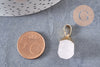 Pendentif goutte quartz rose naturel facetté laiton doré 19-21mm x1 (G3905)