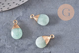 Pendentif goutte rubis aventurine,pendentif bijoux, pendentif aventurine naturelle,pendentif pierre,17-19mm,G2787