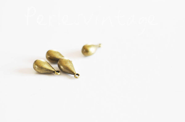 Pendentif goutte zamac bronze 17mm, x1 (G0532)