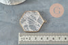 Pendentif hexagone cristal,Pendentif bijoux,pendentif pierre,pendentif collier,pierre naturelle,pendentif quartz, cristal naturel,45mm, x1 G1723