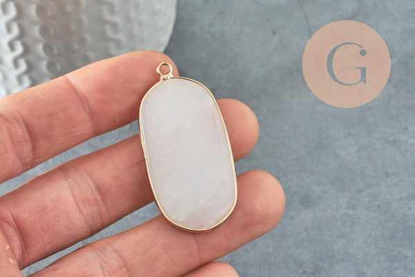 Pendentif hexagone jade blanc,Pendentif bijoux, pendentif pierre,pendentif collier,pierre naturelle,pendentif jade,jade naturel,49mm, x1 G0209