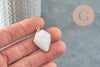 Pendentif hexagone jade blanc,Pendentif bijoux,pierre jade blanc,pierre naturelle,pendentif jade, jade naturel,30mm, x1 G1619