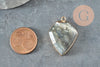 Pendentif hexagone labradorite, pendentif pierre,pendentif collier,pierre naturelle,pendentif labradorite Naturelle,30mm, x1 G2310