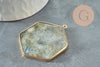 Pendentif hexagone labradorite,pendentif collier,pierre naturelle,pendentif labradorite naturelle,45mm, x1 G2636
