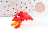 Pendentif homard rouge verre soufflé 34mm, x1 (G10051)