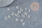 Pendentif lettre initiale acier 201 argenté inoxydable 12.6mm x1 (G8896)