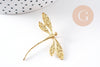 Pendentif libellule laiton brut 43mm, fournitures bijoux, breloque laiton brut, pendentif laiton brut, x2 (G1481)