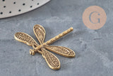 Colgante libélula zamac bronce 38mm, x2 (G11245)