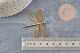 Colgante libélula zamac bronce 38mm, x2 (G11245)