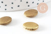 Pendentif locket Ovale porte-photo laiton brut 15mm, fournitures bijoux laiton brut , x1 G6468