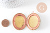 Pendentif locket medaillon laiton brut, fournitures créatives, médaillon Vintage, création collier, fournitures laiton brut,48mm-G1284