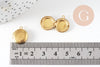 Pendentif locket rond medaillon laiton brut, médaillon Vintage,création collier, 12mm, x2 (G1038)