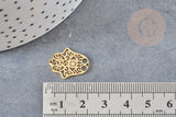 Pendentif main hamsa acier 201 inoxydable doré 18.6mm, breloque acier inoxydable doré pour création bijoux, x1 G6040