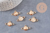 Pendentif médaille planète zamac doré 13.5mm, x1 (G10553)