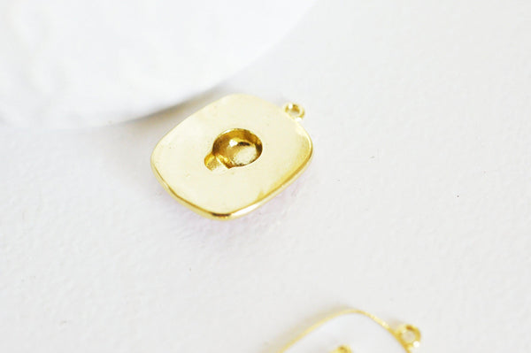 Pendentif médaille rectangle lion émail laiton doré, pendentif laiton, pendentif felin,sans nickel, abeille dorée,21.5mm, x1,G2941