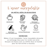 Pendentif médaille trèfle 4 feuilles acier doré 18mm, x1 (G2627)