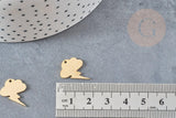 Pendentif nuage éclair acier doré inoxydable 19mm, x1 (G4007)