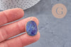 Pendentif oval lapis lazulis, facetté,Pendentif bijou pierre naturelle, pendentif pierre naturelle,lapis lazulis naturel, x1, G2809