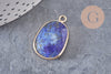 Pendentif oval lapis lazulis, facetté,Pendentif bijou pierre naturelle, pendentif pierre naturelle,lapis lazulis naturel, x1, G2809