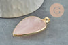 Pendentif ovale Quartz Rose, pendentif pierre, pierre naturelle, quartz rose naturel,Quartz Rose,création bijoux,40mm, x1 G2677