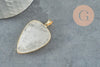Pendentif ovale Quartz,Pendentif pour bijoux, pendentif pierre, pierre naturelle, quartz naturel,Quartz blanc,création bijoux,40mm, x1 G1288