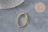 Oval 304 Stainless Steel Gold Tone Open Bezel Pendant 35mm, x1 (G11249)